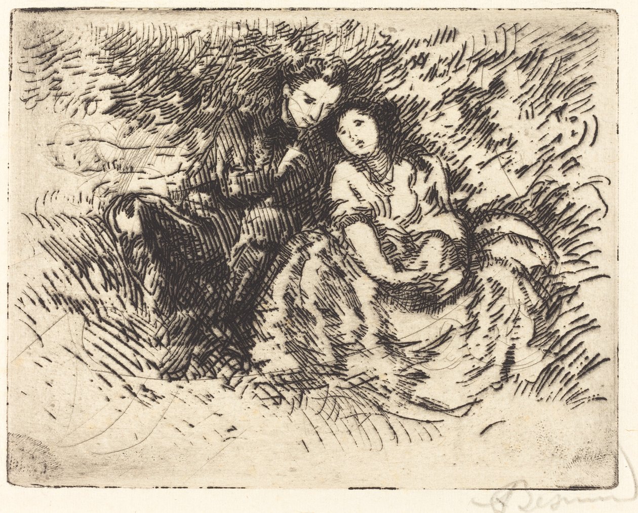 Amorøs samtale (Conversation amoureuse) af Albert Besnard