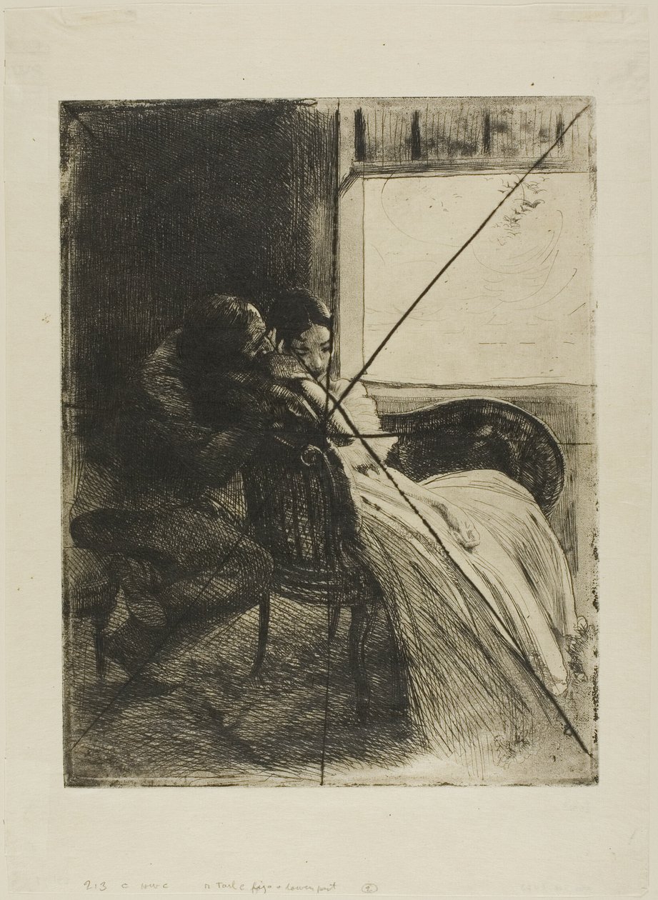Flirt, plade seks fra Woman af Albert Besnard
