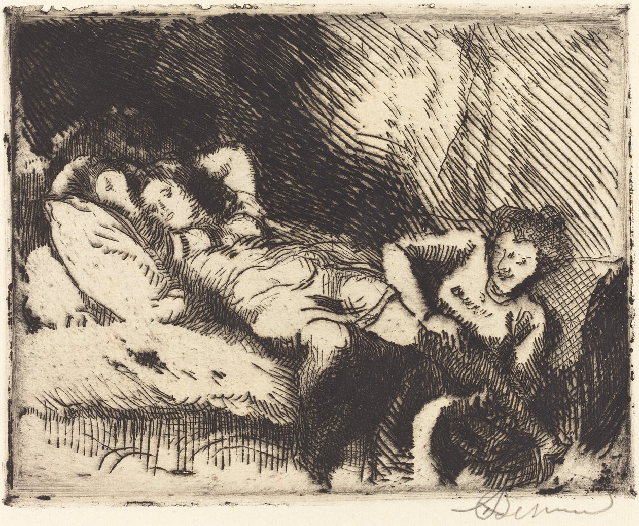 Gå i seng (Le coucher) af Albert Besnard
