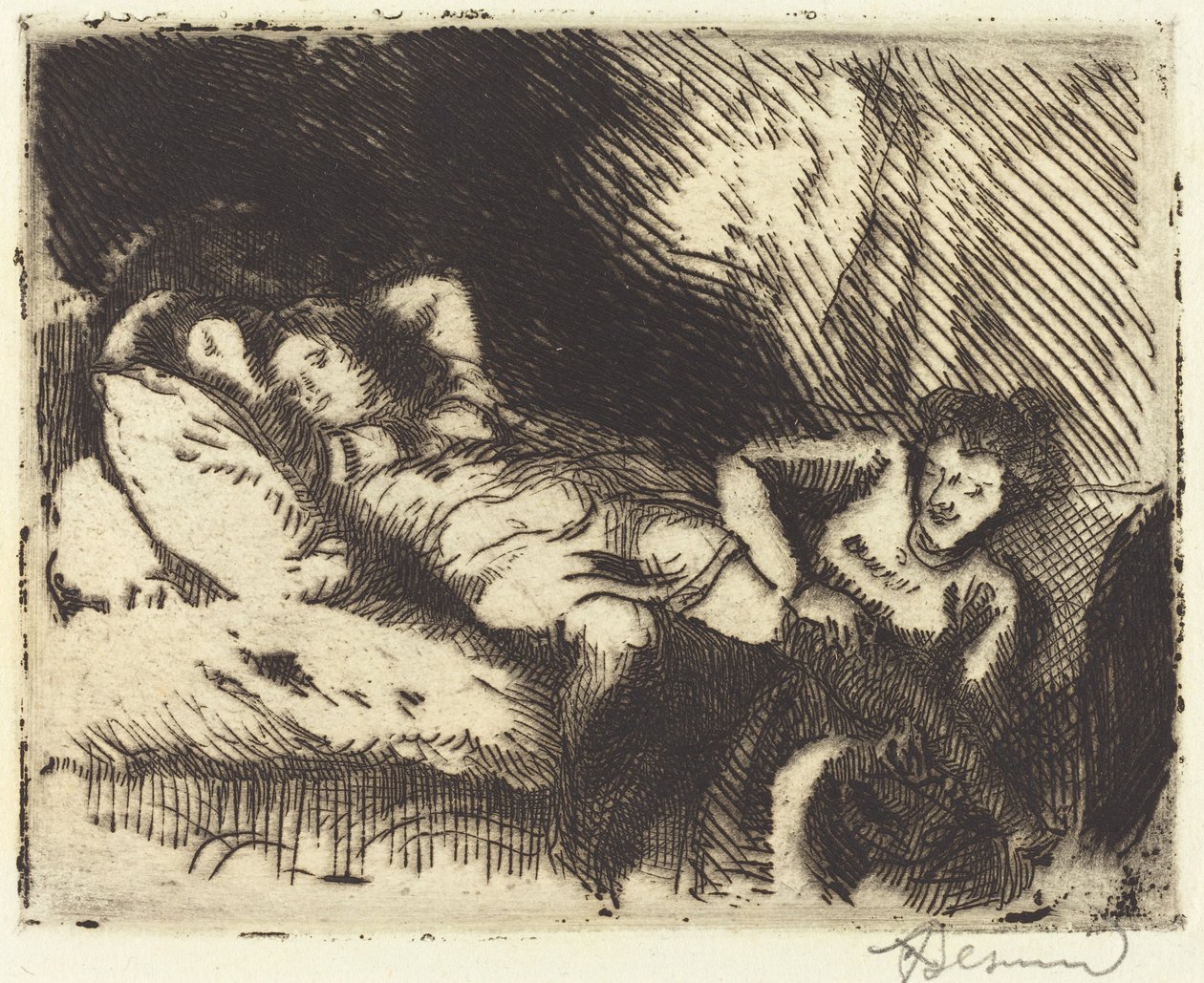 Gå i seng (Le coucher) af Albert Besnard
