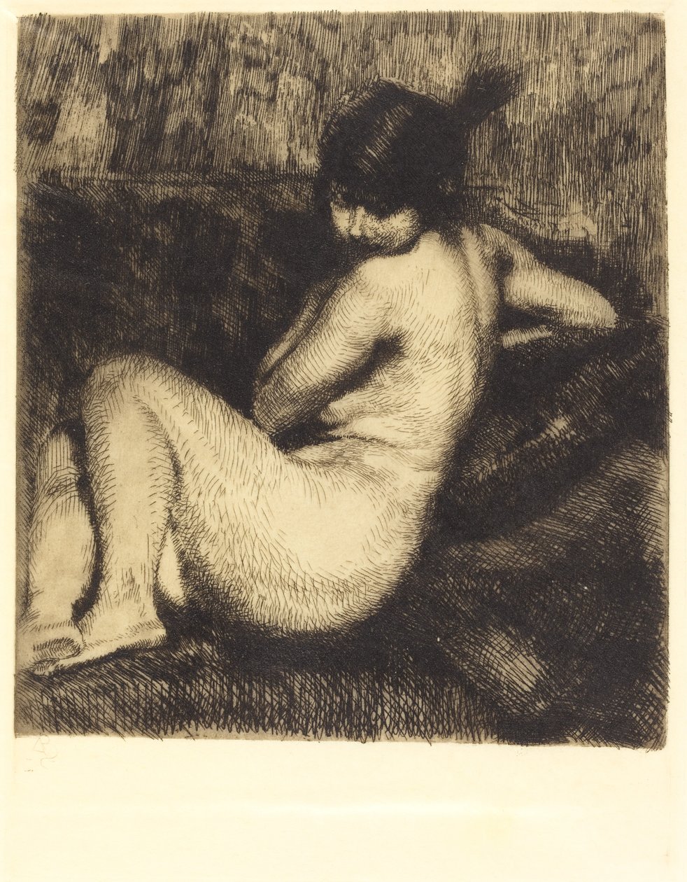 The Feathered Turban (The Aigrette Turban) af Albert Besnard