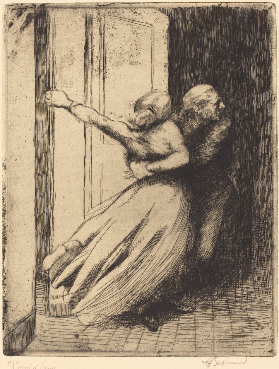 Voldtægten (Le Viol) af Albert Besnard