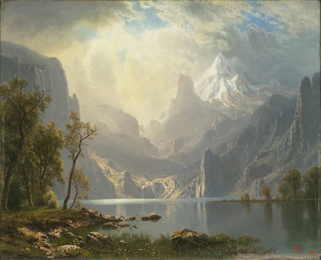 I Sierras / Lake Tahoe af Albert Bierstadt