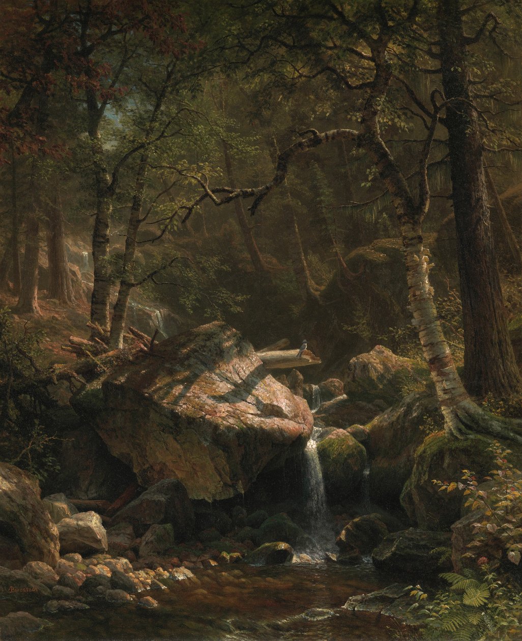 Bjergbæk, 1863. af Albert Bierstadt