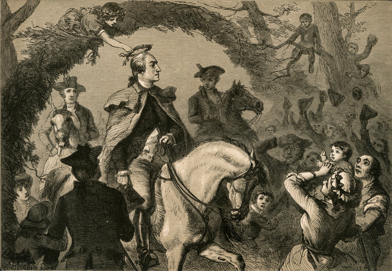 Angelica efter at have kronet Washington, 1877. af Albert Bobbett