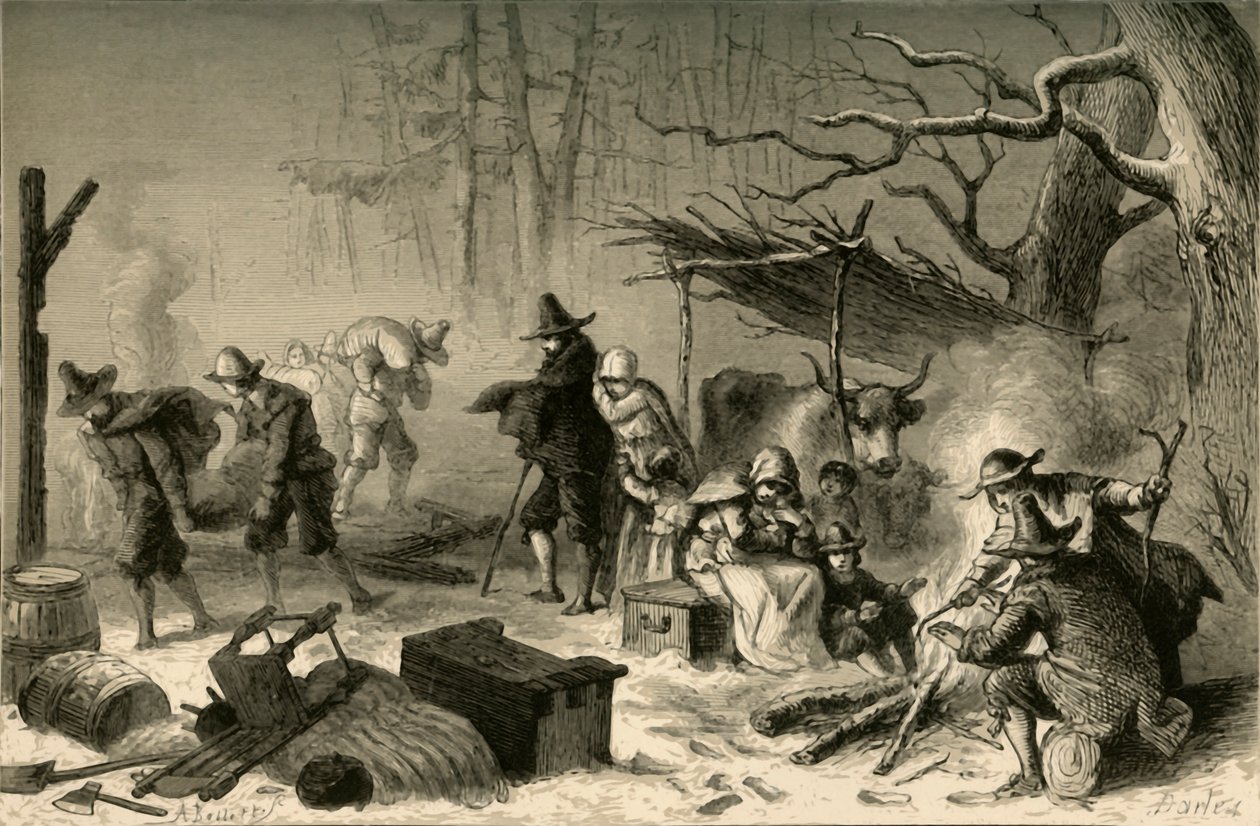 Engelske nybyggere i Amerika, 1877. af Albert Bobbett