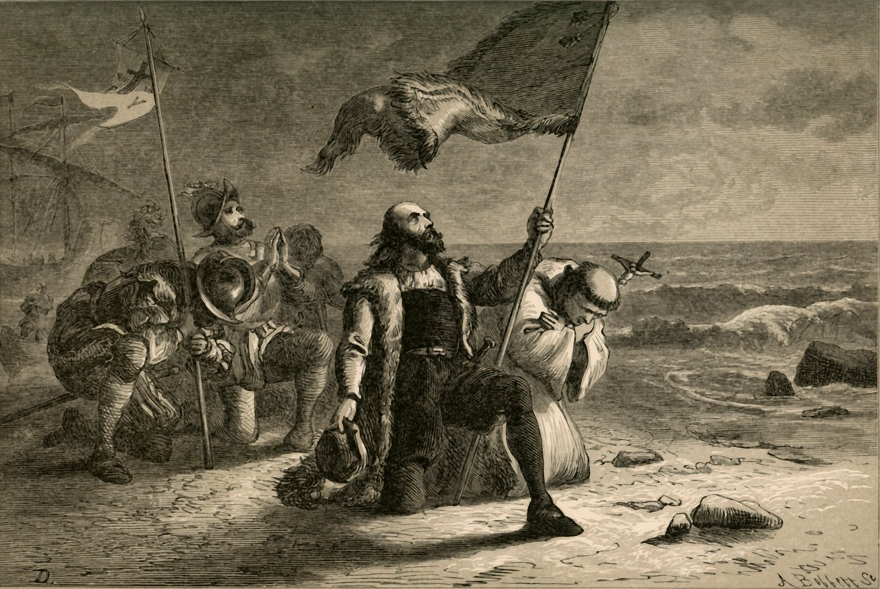 Landingen af Columbus, 1877. af Albert Bobbett