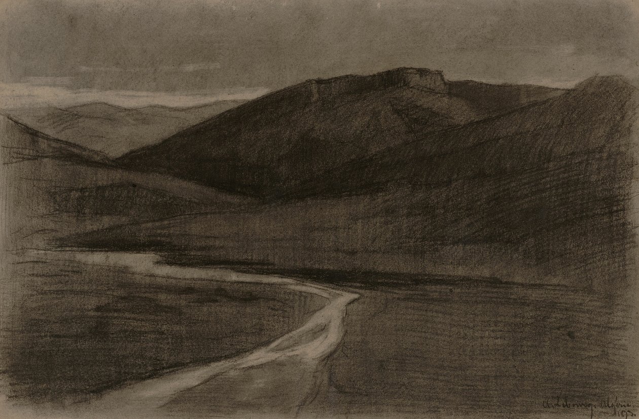 Algerisk Landskab af Albert Charles Lebourg
