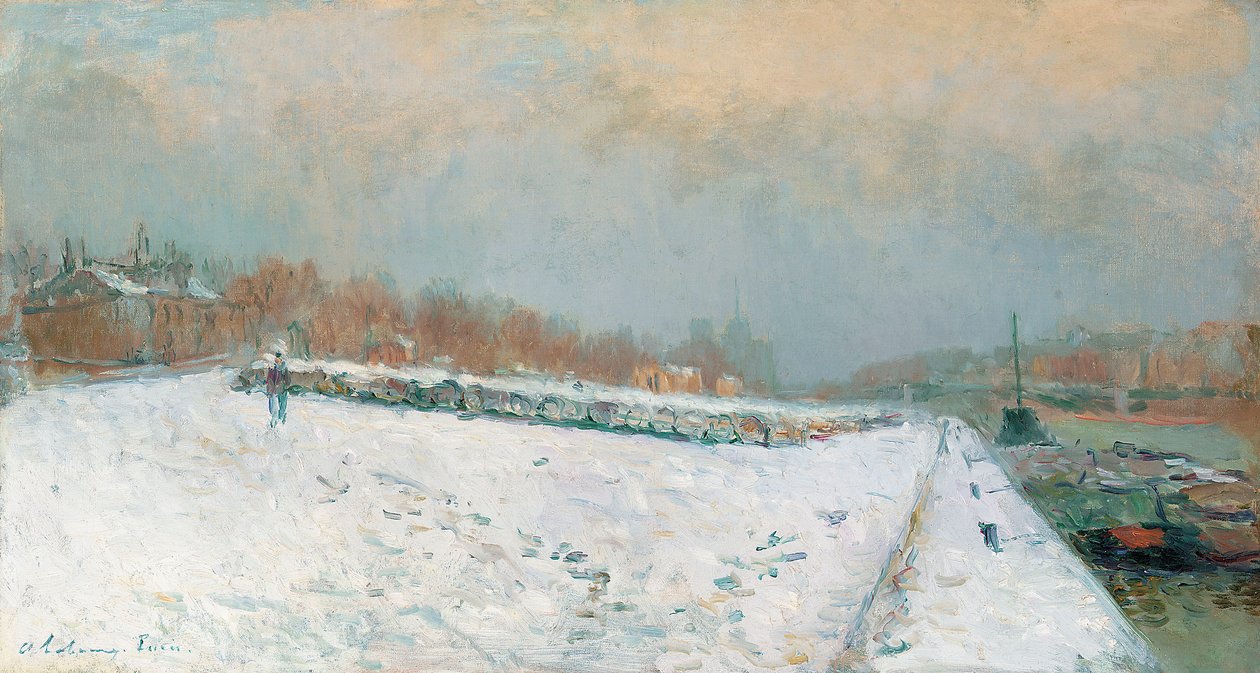 Port of Bercy, om vinteren af Albert Charles Lebourg