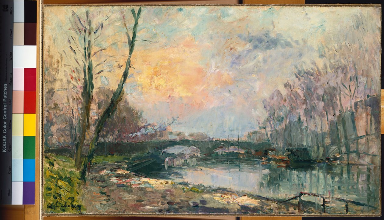 Udsigt over Seinen, Paris af Albert Charles Lebourg