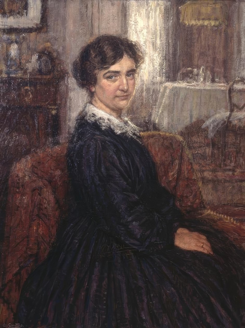 Dame portræt af Albert Geudens