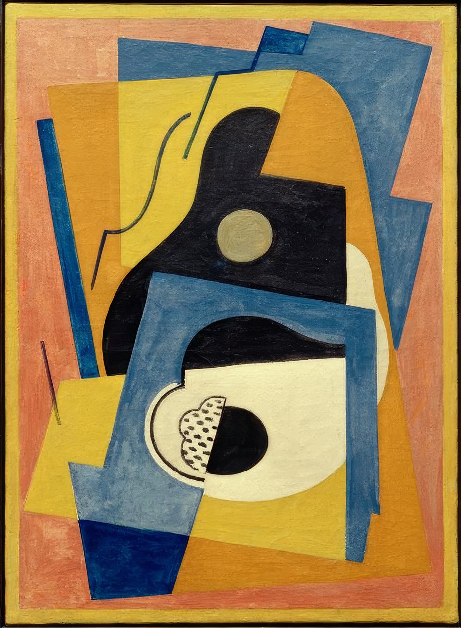 Komposition med guitar af Albert Gleizes