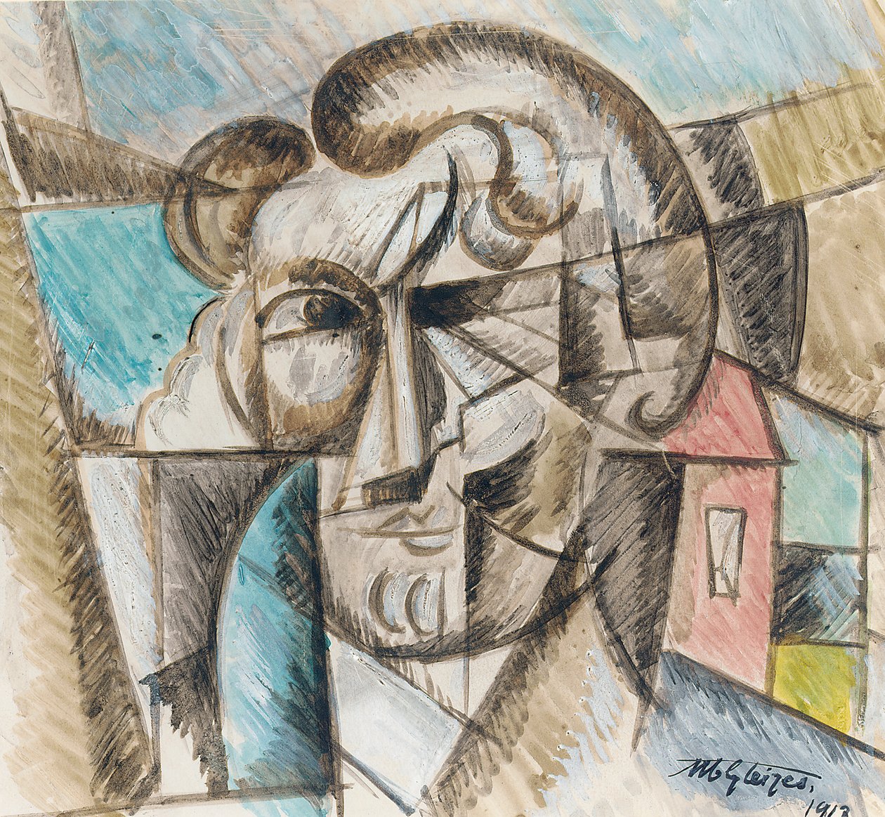 Hovedet af en mand af Albert Gleizes