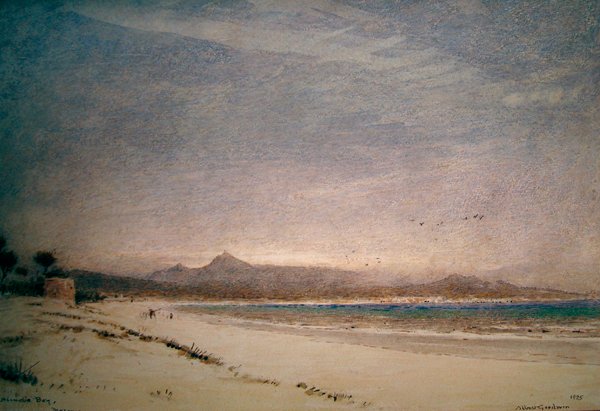 Alcudia-bugten, Mallorca af Albert Goodwin