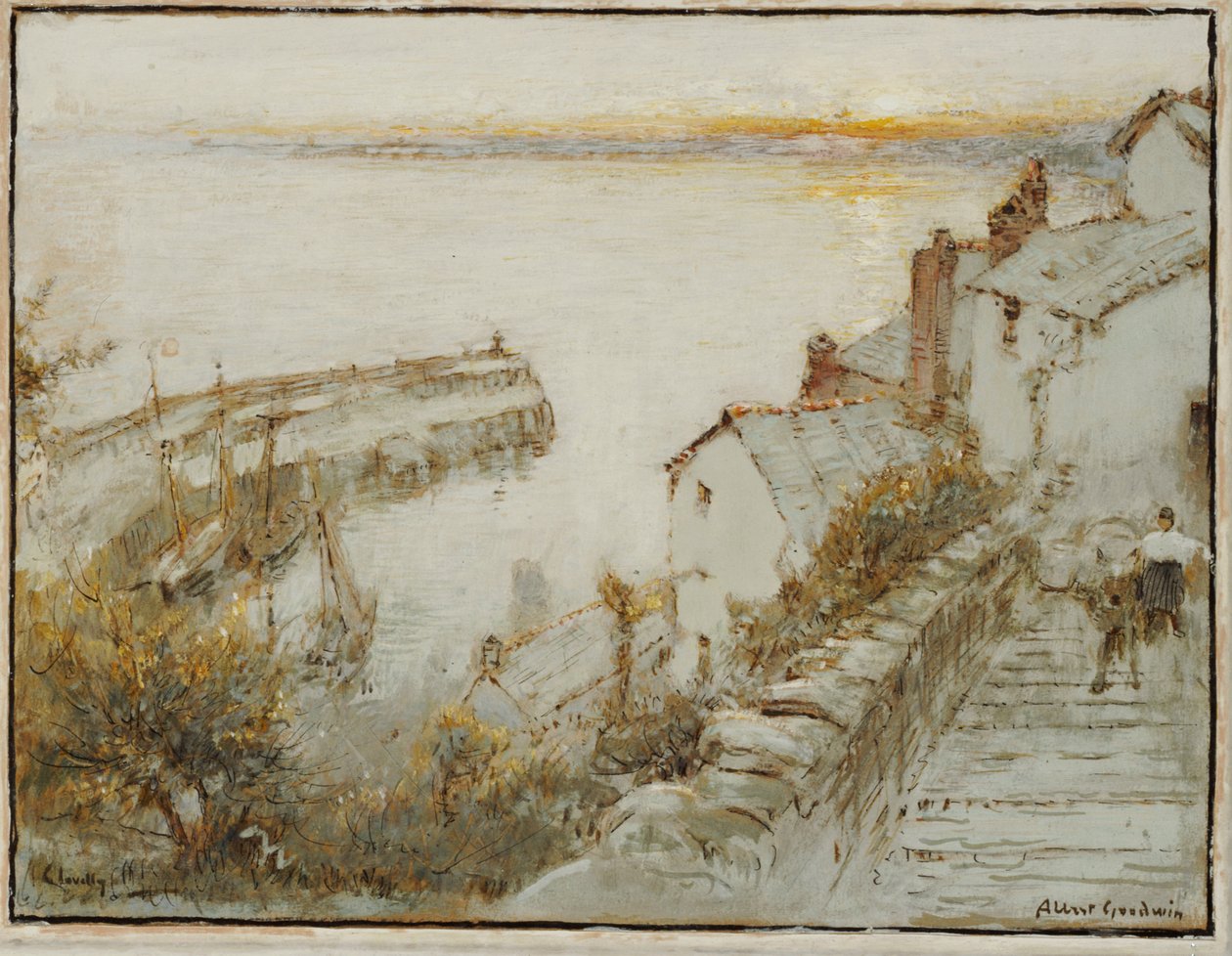 Clovelly af Albert Goodwin