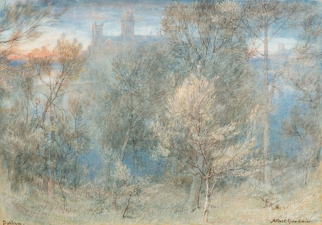 Durham (akvarel) af Albert Goodwin