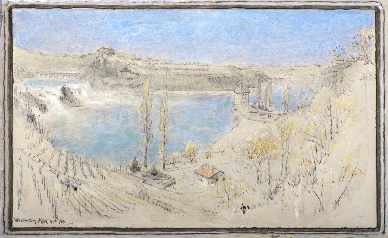 Rhinens vandfald af Albert Goodwin