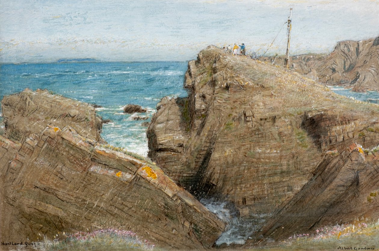 Hartland Quay (akvarel) af Albert Goodwin