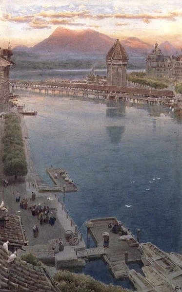 Luzern af Albert Goodwin