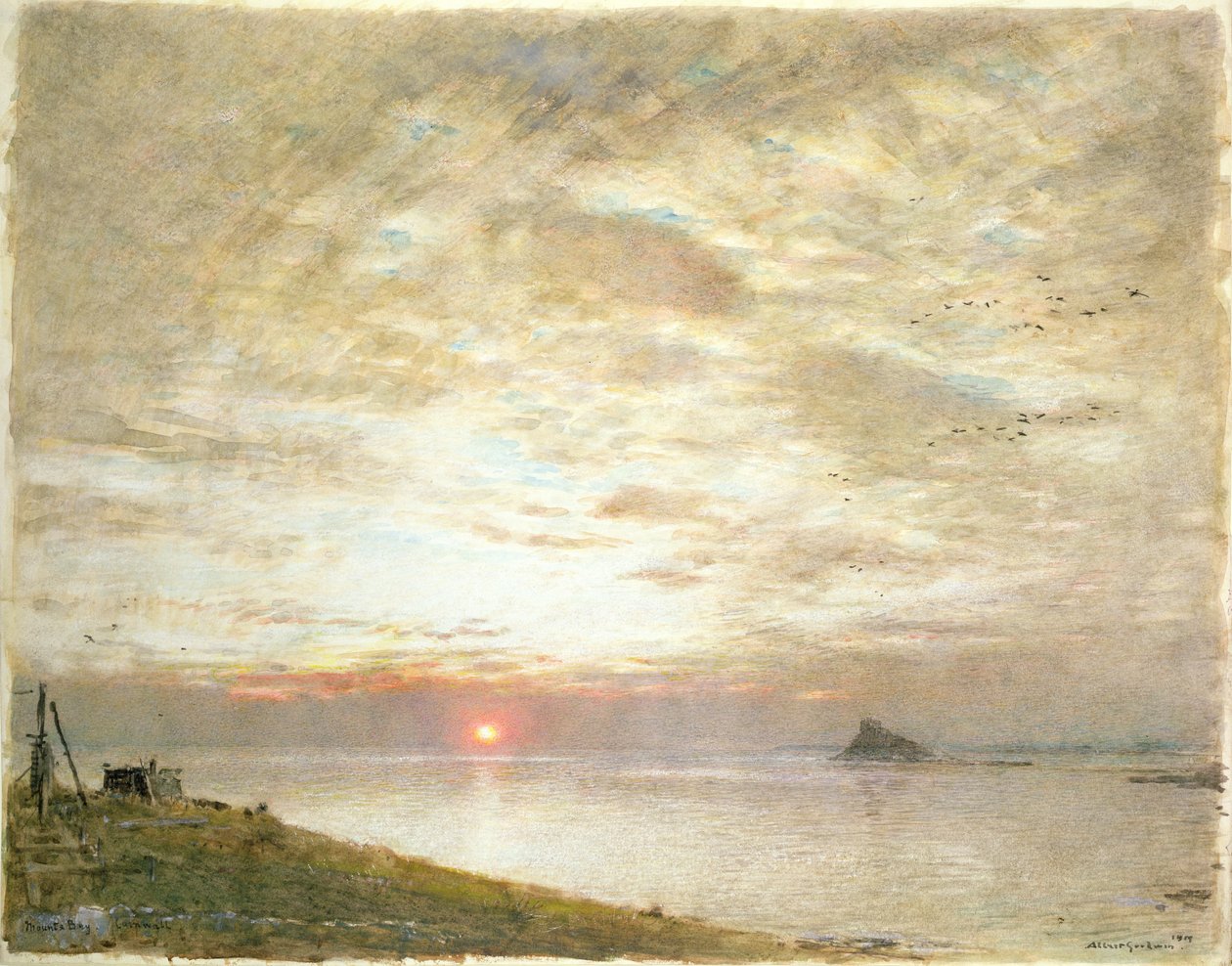 Mounts Bay, Cornwall af Albert Goodwin