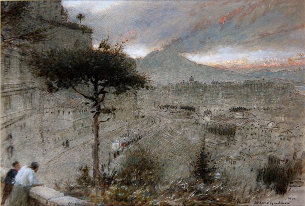 Napoli af Albert Goodwin