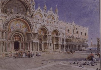 Markuskirken, Venedig af Albert Goodwin