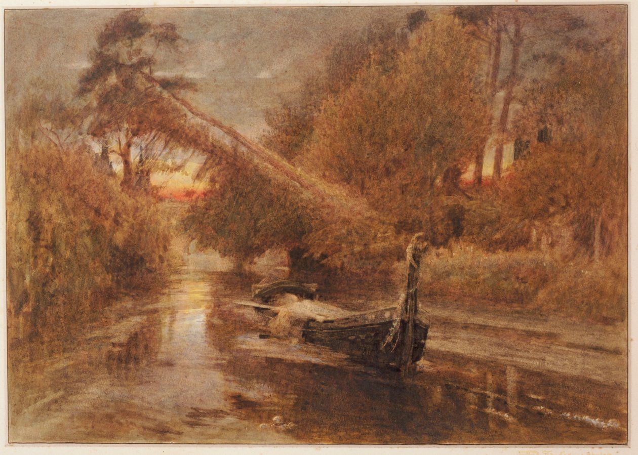 Lady of Shalott af Albert Goodwin