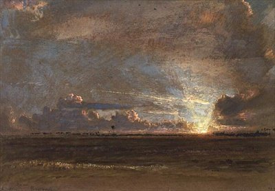 Vestindisk solnedgang, Barbados af Albert Goodwin