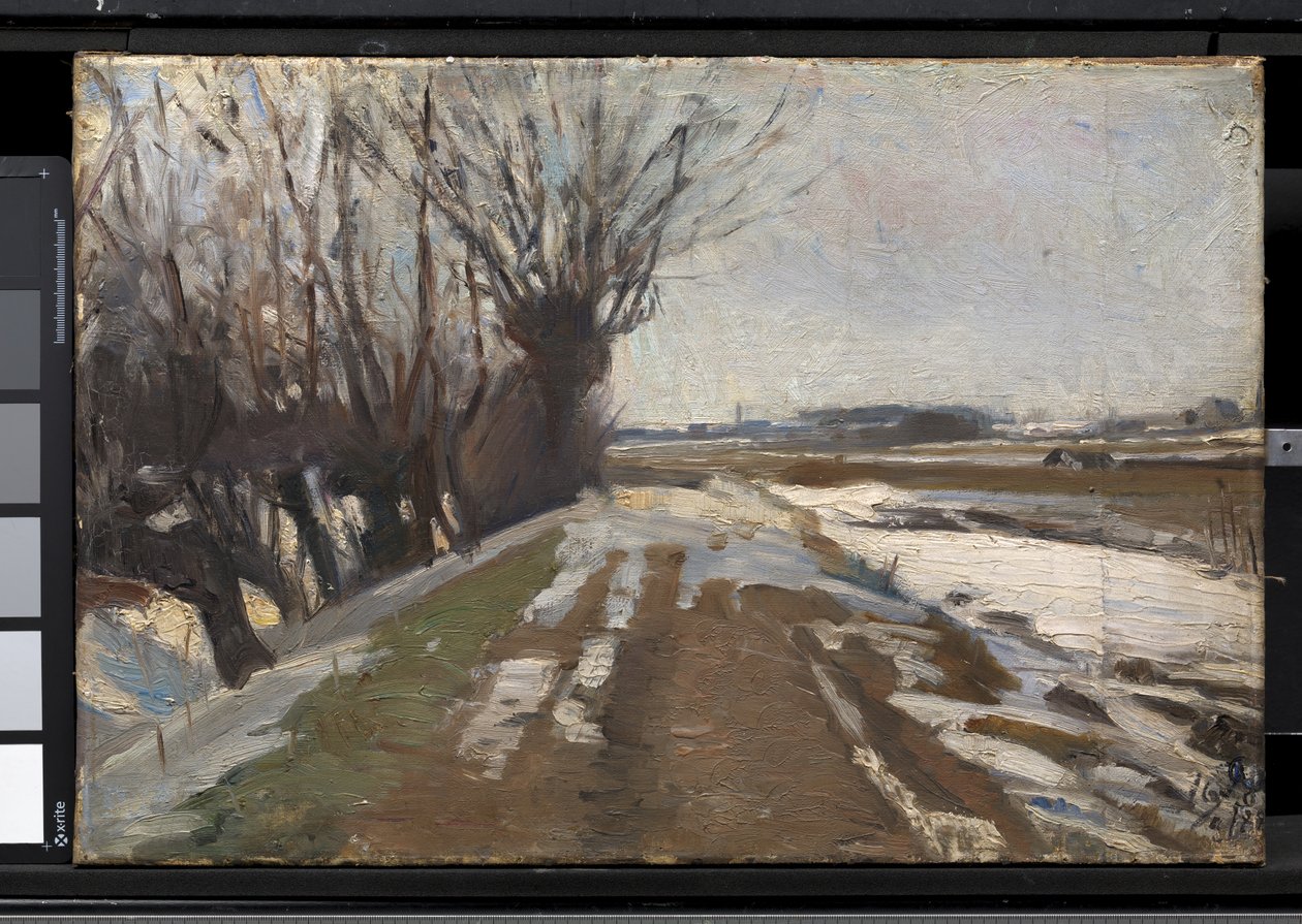 Winter Landscape. Utterslev near Copenhagen af Albert Gottschalk