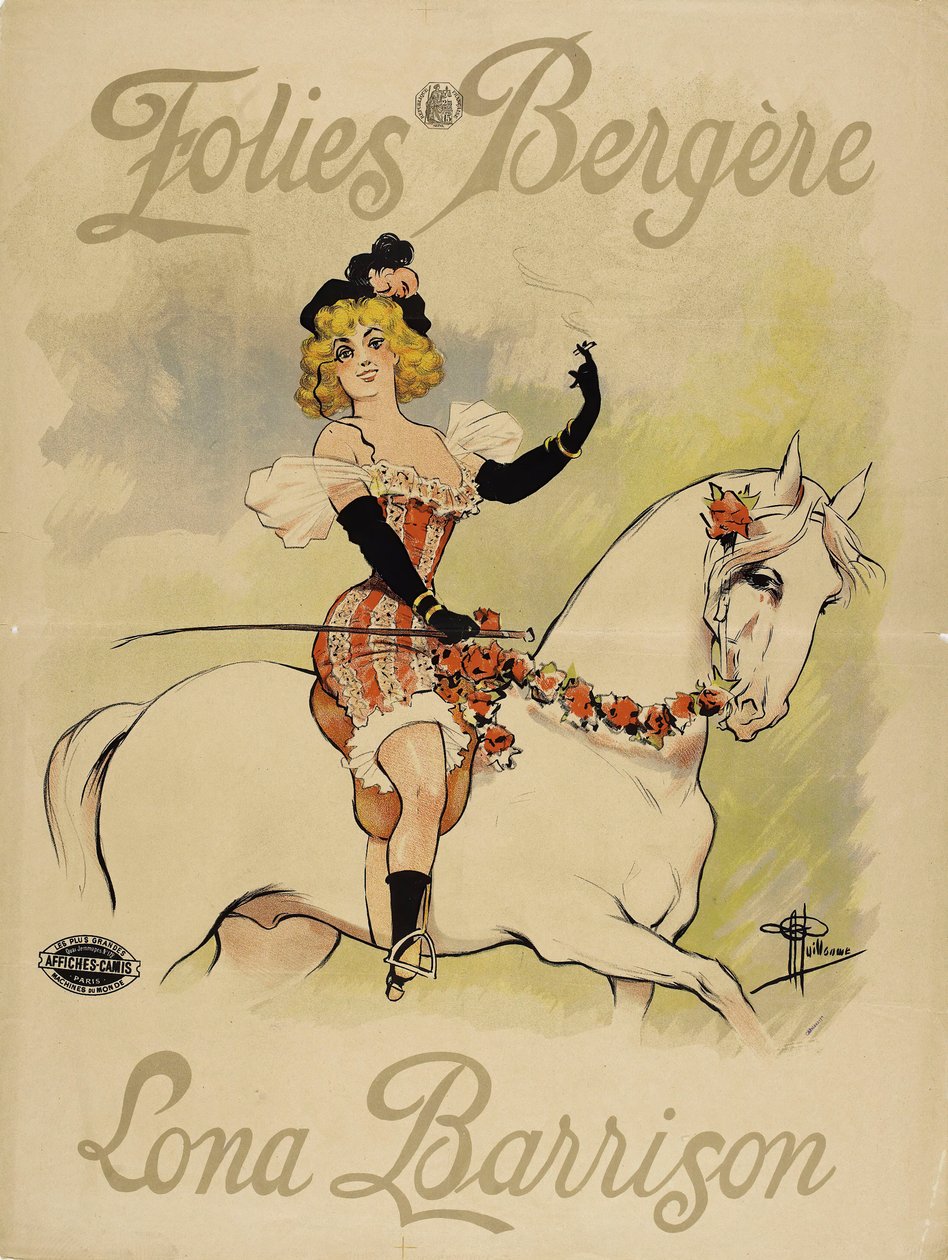 Folies Bergeres. Lona Barrison, ca. 1895. af Albert Guillaume