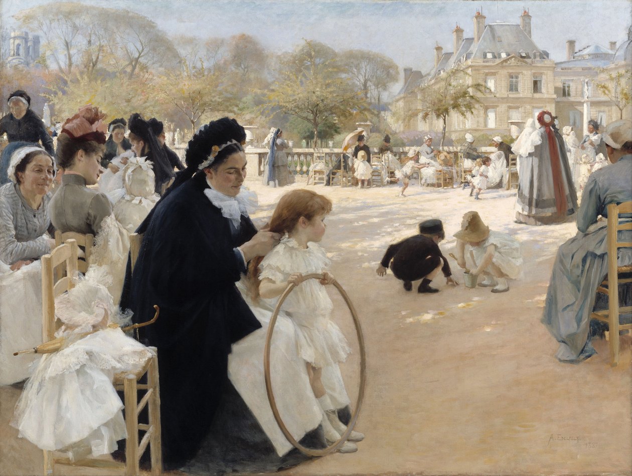 Luxembourg-haven, Paris af Albert Gustaf Aristides Edelfelt