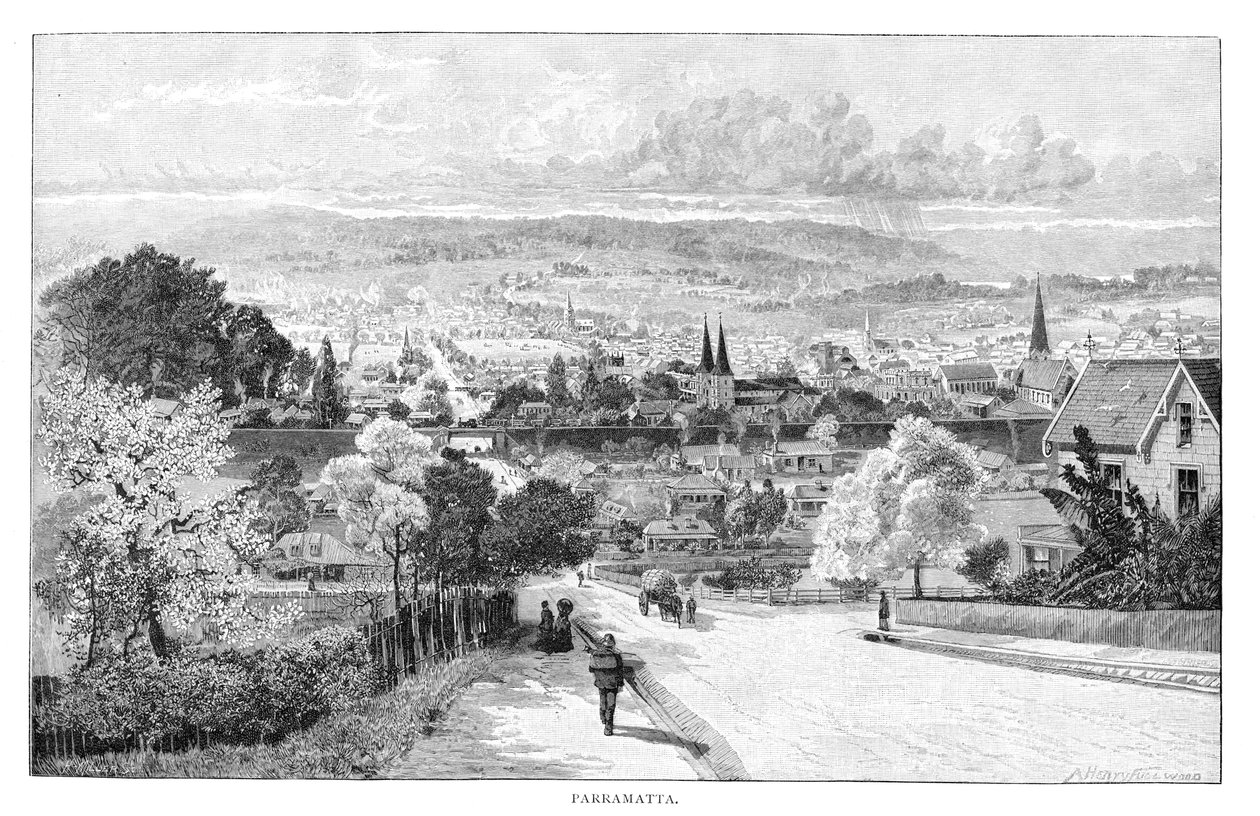 Parramatta, New South Wales, Australien, 1886. af Albert Henry Fullwood