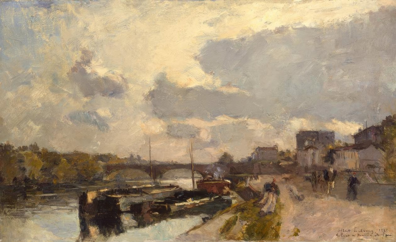 Neuilly -broen, nær Paris af Albert Lebourg
