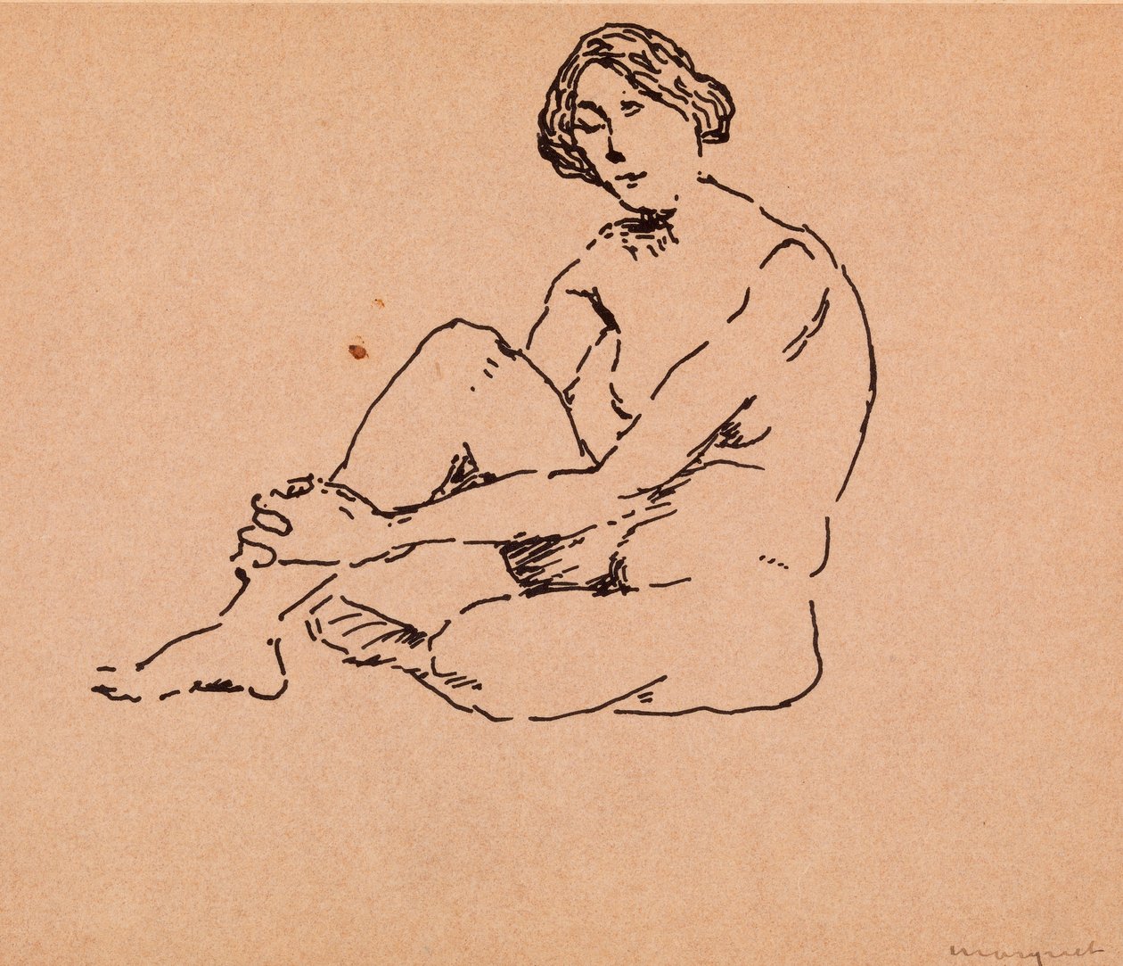 Nøgen siddende af Albert Marquet