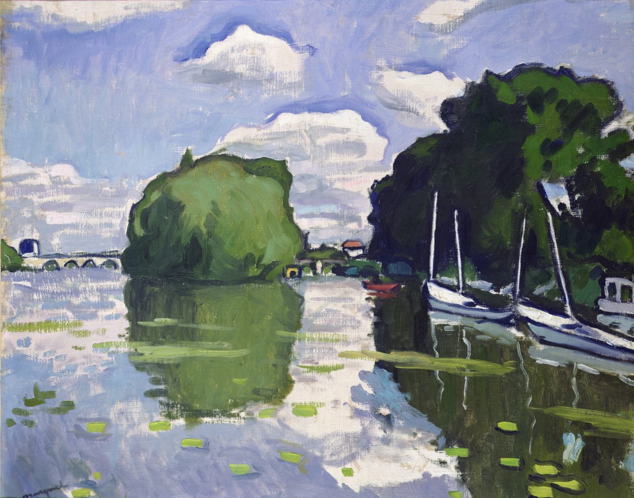 Seinen ved Poissy af Albert Marquet