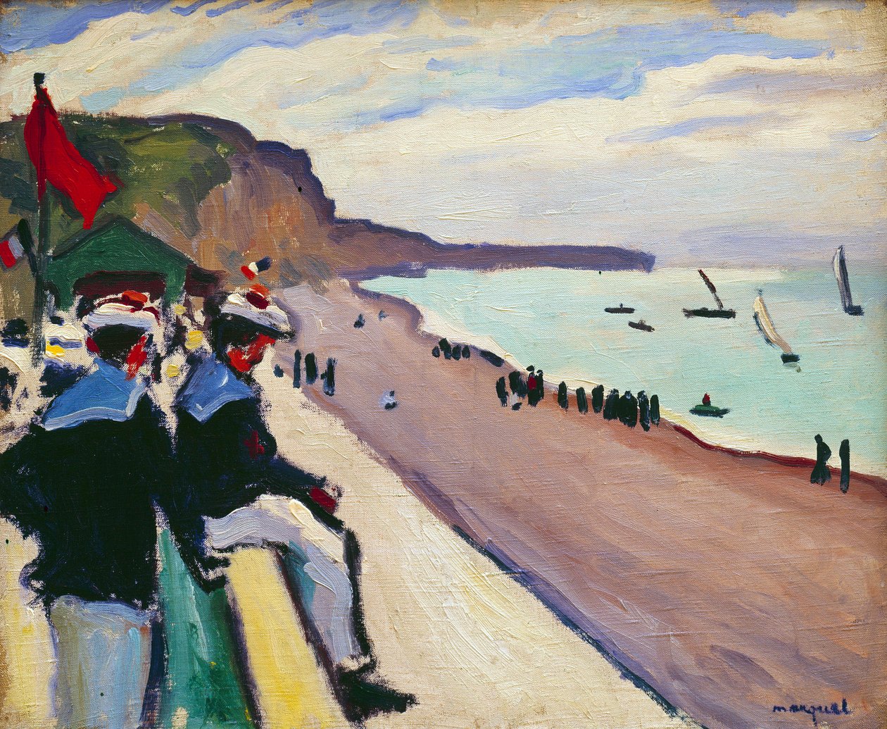 Stranden i Fecamp af Albert Marquet