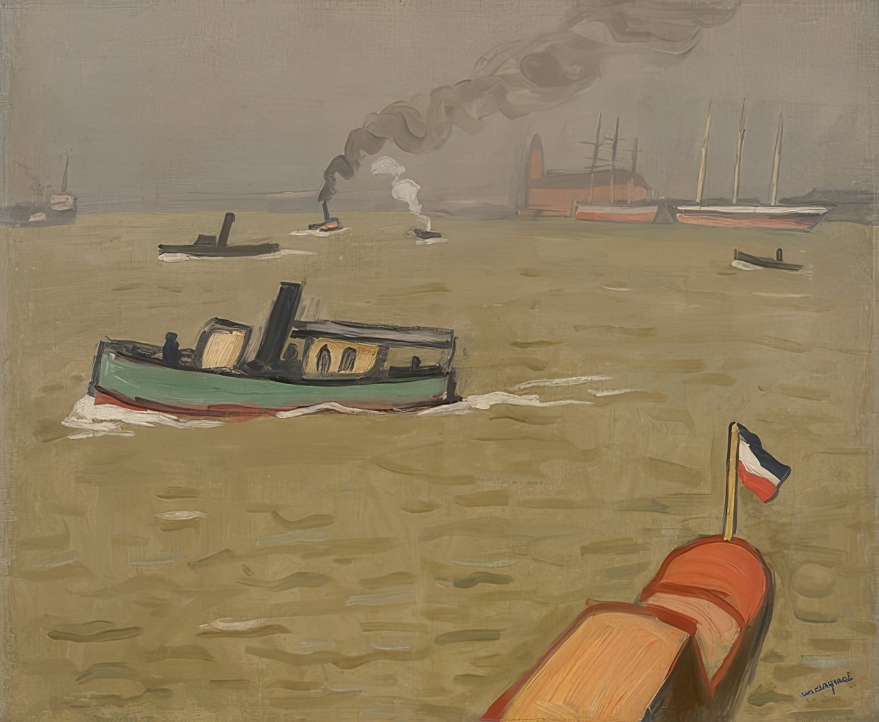 Vedette, Hamborg. 1909 af Albert Marquet