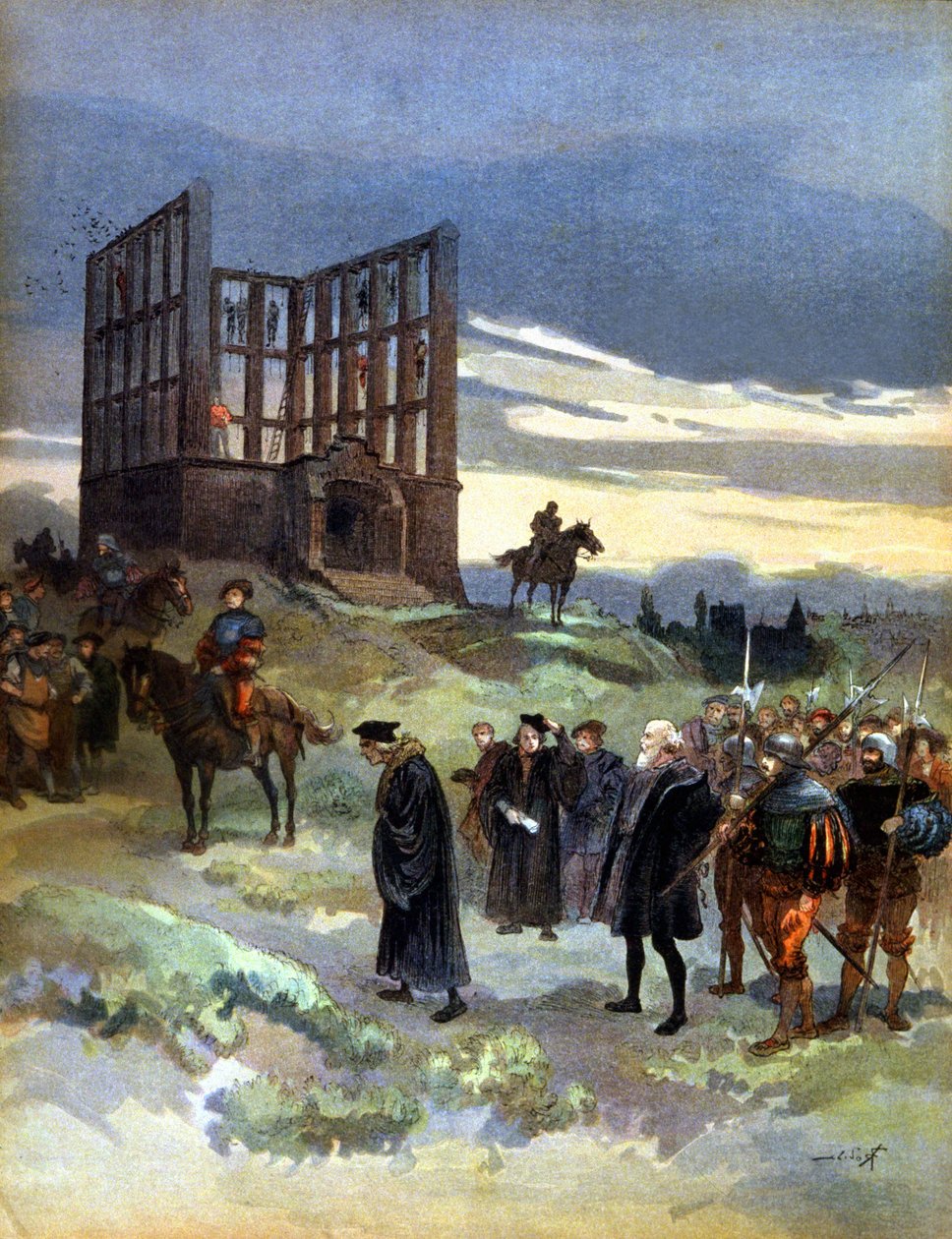 Hængningen af superintendant Semblancay (1527) af Albert Robida