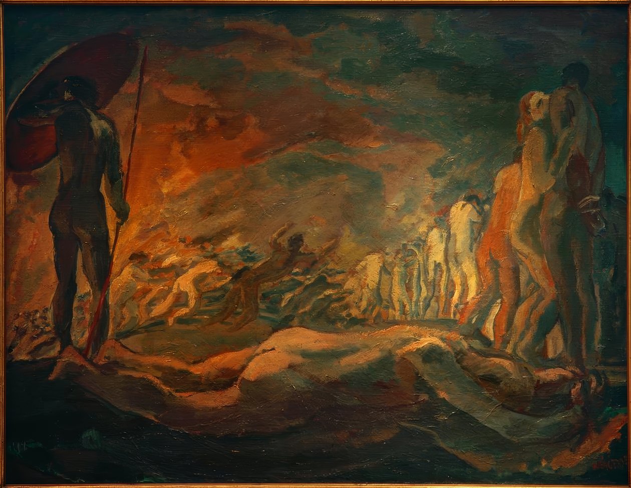 Jeremias ligger på jorden af Albert Weisgerber