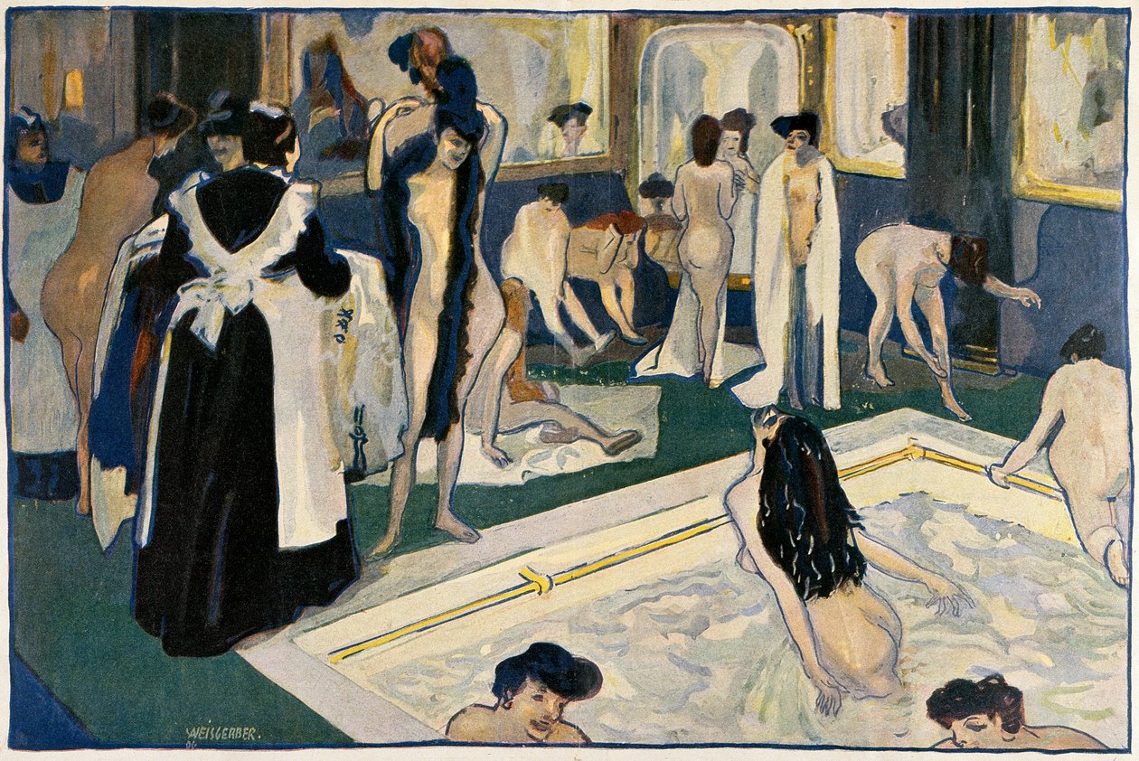 Badeværelse i Paris af Albert Weisgerber