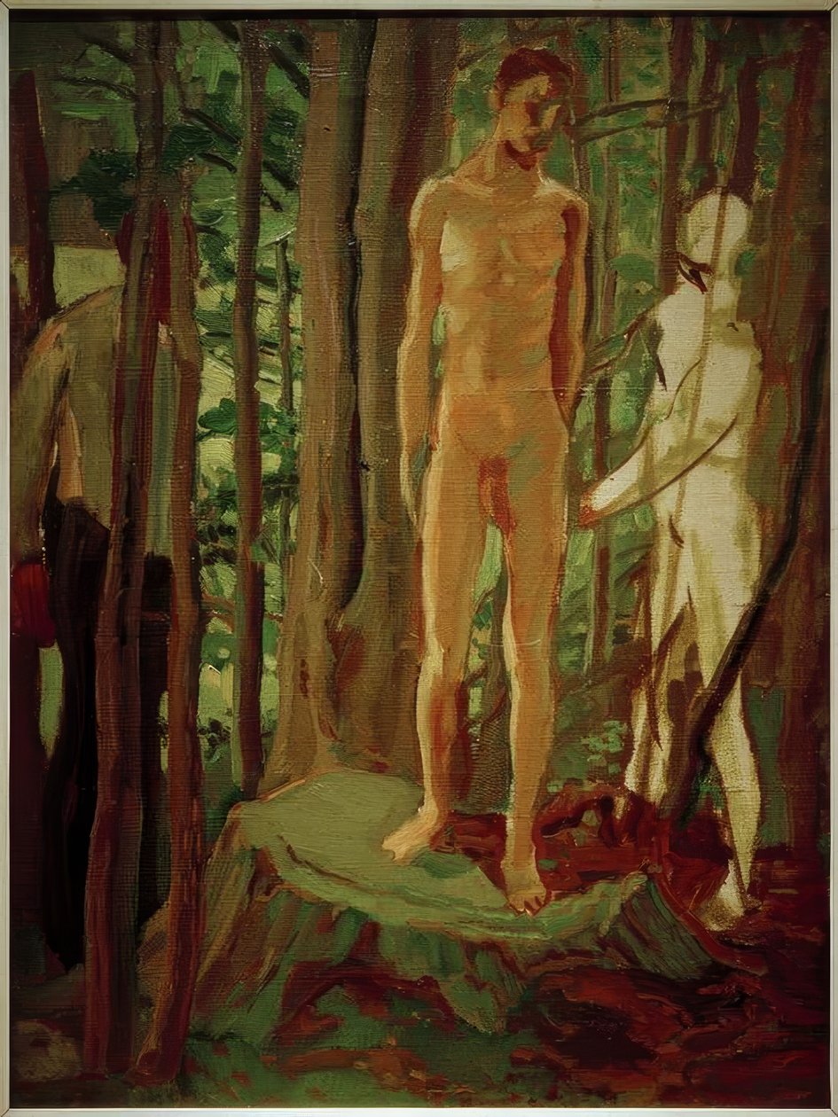 Sebastian på stubben af Albert Weisgerber