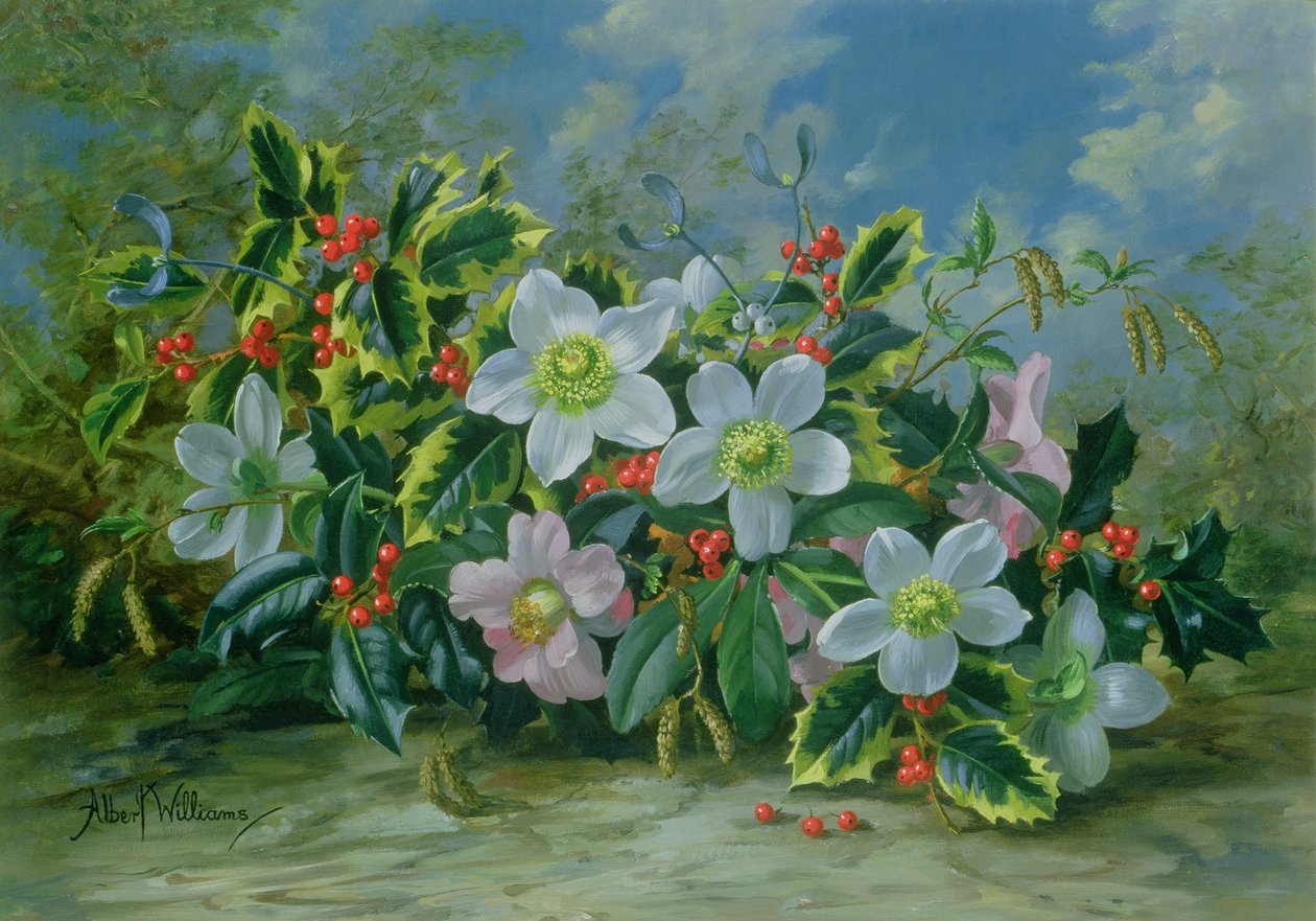 Juleroser og Holly af Albert Williams