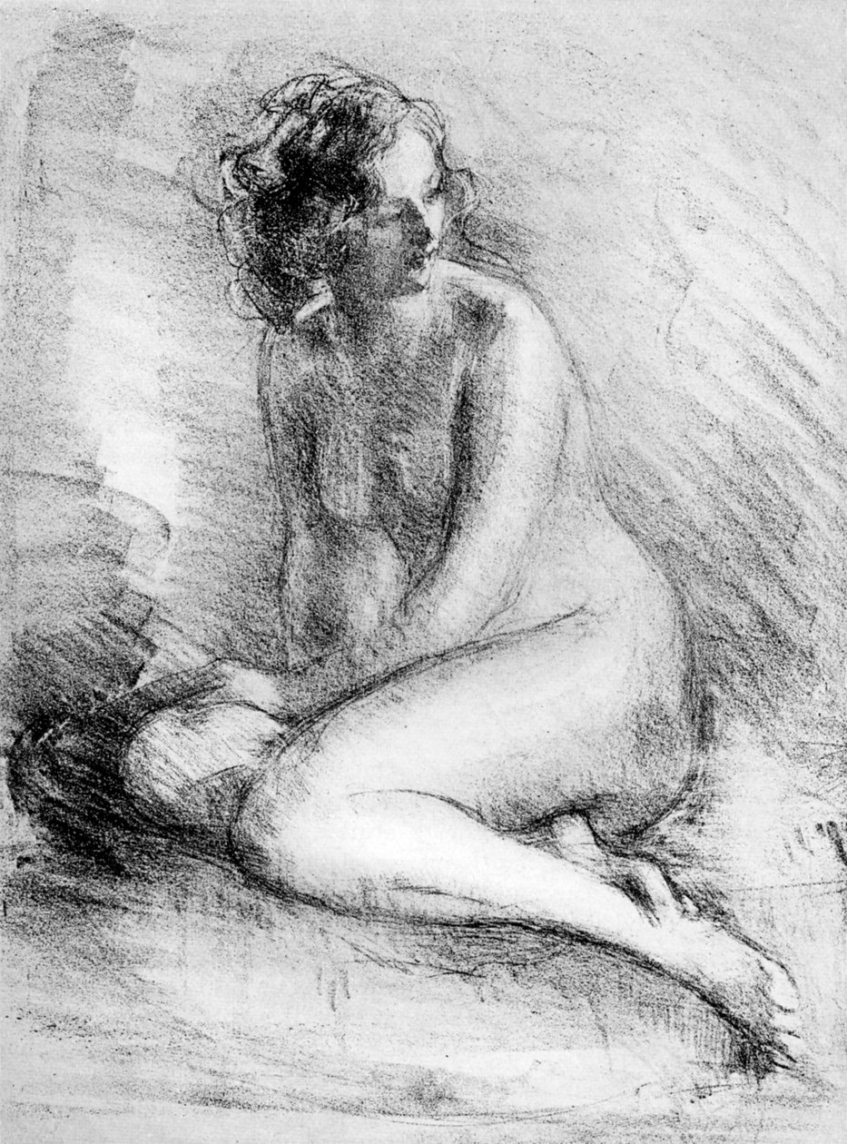 Nøgenstudie, 1913. af Albert de Belleroche