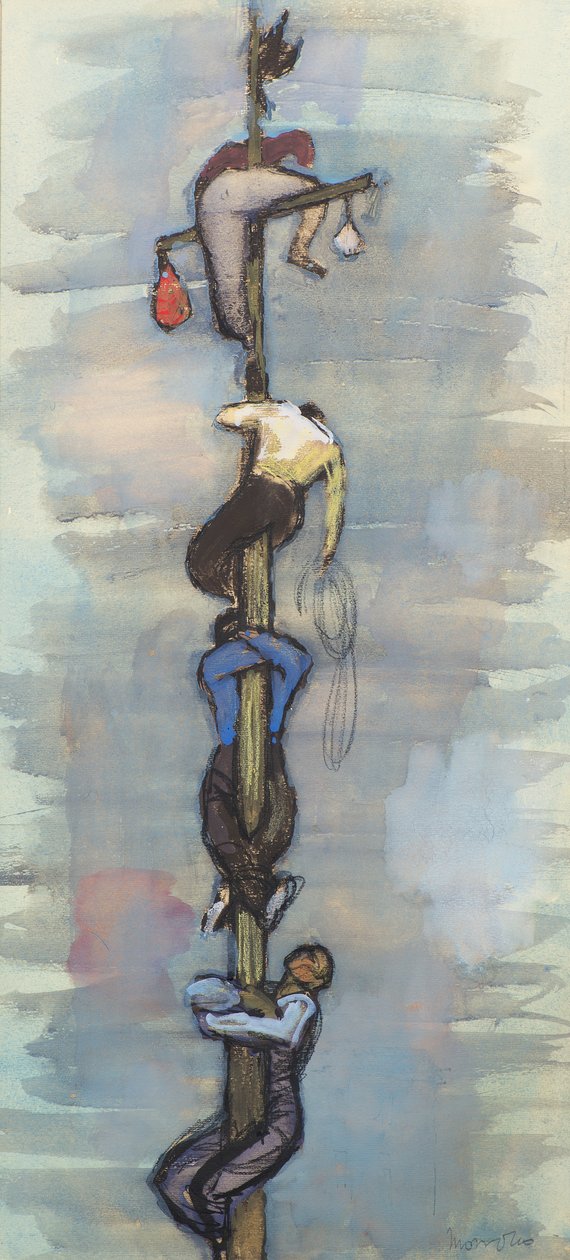 La Cuccagna (gouache) af Alberto Morrocco