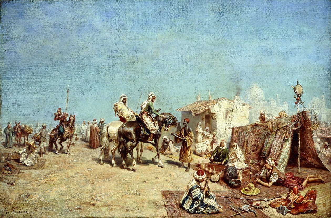 En arabisk lejr, af Alberto Pasini
