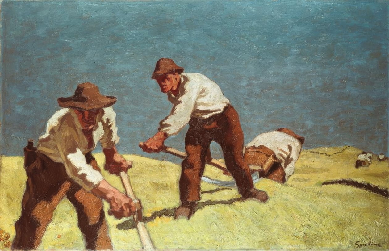 Slående bjergbønder af Albin Egger Lienz
