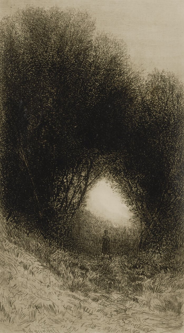 Figur og træer af Albion Harris Bicknell