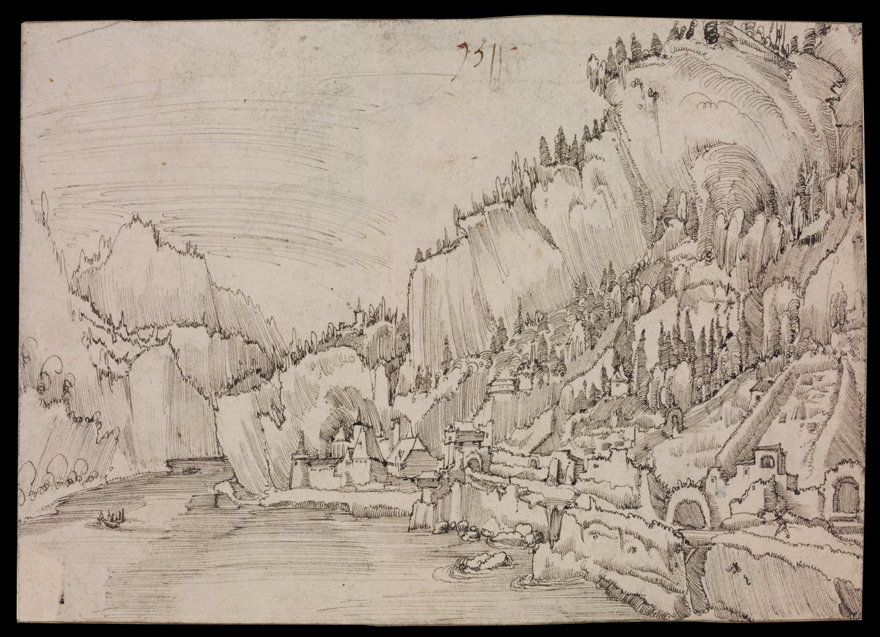 Sarmingstein ved Donau af Albrecht Altdorfer