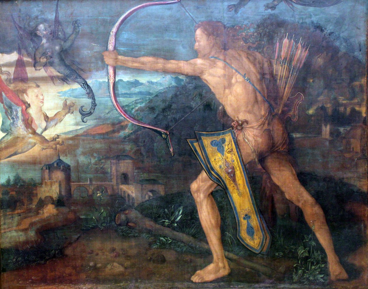 Hercules bekæmper de stymfale fugle af Albrecht Dürer
