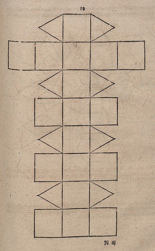Nettoudvikling af en lille rhombokubooctahedron af Albrecht Dürer